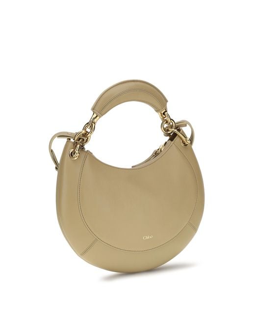 Chloé Natural Shoulder Bag Marcie Calf Leather