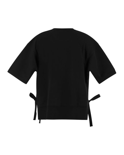 Colmar Black Cotton Blend Short-Sleeved Sweatshirt