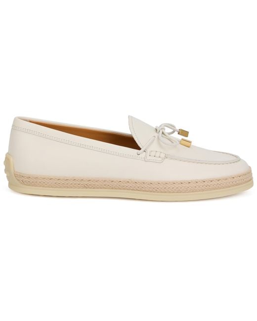 Tod's White Loafer Calfskin Loafers