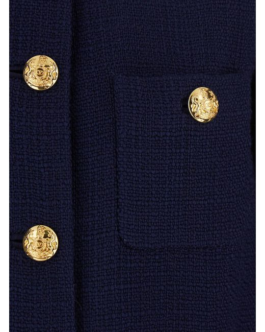 Valentino Blue Caban Coat Wool Blazers