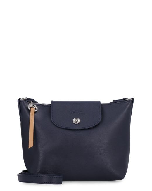 Longchamp Leather Le Pliage City Crossbody Bag in Navy (Blue) Save 1