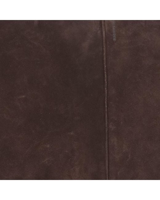 Jil Sander Brown Tote Bag Suede