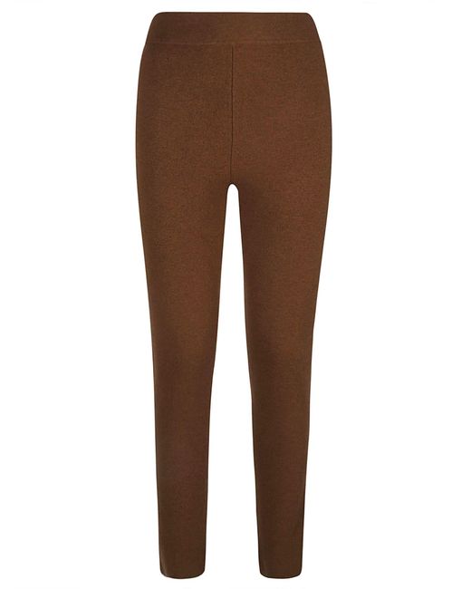 Max Mara Brown Classic Fitted Track Pants