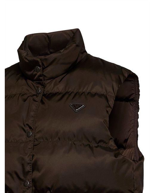 Prada Black Padded Vest Re-Nylon Recycled Polyamide Puffer Jackets