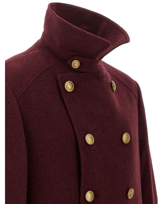 Brunello Cucinelli Red Cashmere Coat Clothing for men