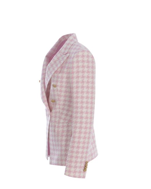 Tagliatore Pink Double-Breasted Jacket "J-Alycia"
