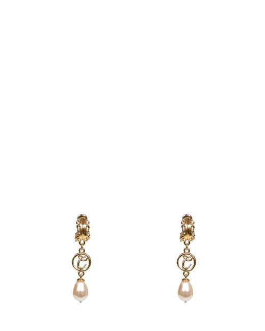 Chloé White Chloã Brass Chloã Classy Drop Earrings