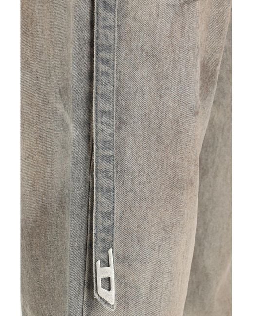 DIESEL Gray Slim-Fit Jeans Cotton