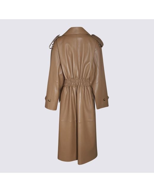 The Mannei Brown Leather Shamali Coat