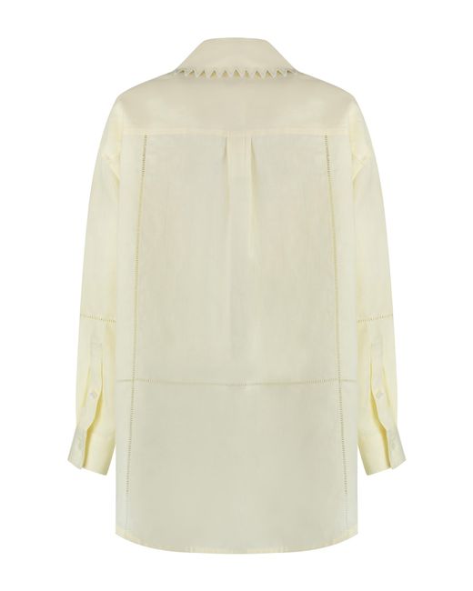 Bottega Veneta White Linen Shirt