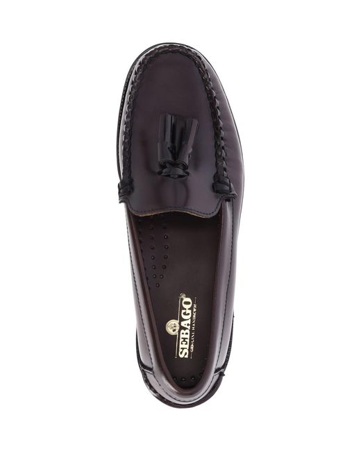 Sebago Black Flat Shoes Leather