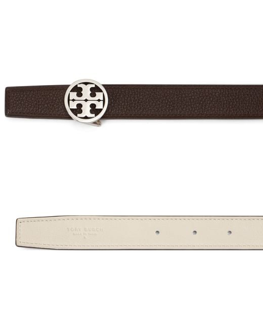 Tory Burch Multicolor Belt Miller Reversible Dark Cocoa-Ivory Cocoa/Ivory/ Bovine Suede