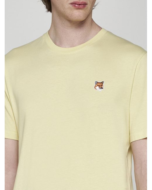 Maison Kitsuné Yellow Maison Kitsune' T-Shirts And Polos for men