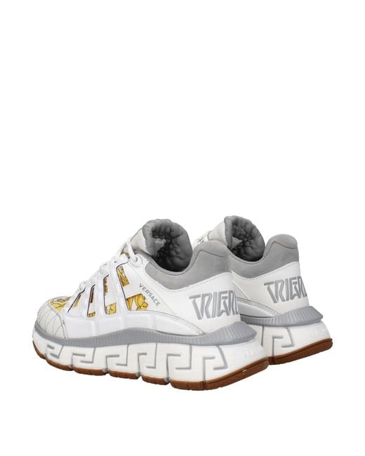 Versace White Canvas & Leather Sneaker