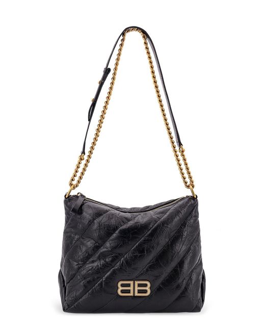 Balenciaga Black Crush Hobo S Leather Bag