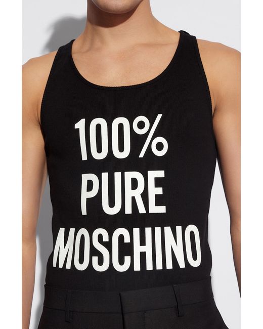 Moschino Black Sleeveless T-shirt for men