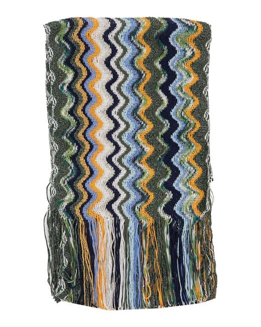 Missoni Blue Scarf Viscose