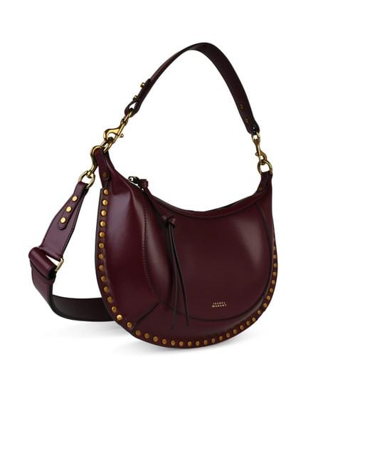 Isabel Marant 'Naoko' Burgundy Leather Crossbody Bag in