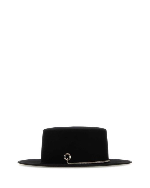 Helen Kaminski Black Felt Nasia Hat