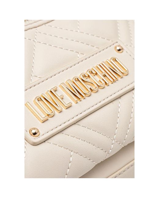 Love Moschino White Beige Polyethylene Backpack