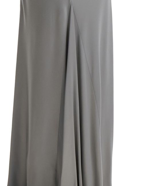 Antonelli Gray Maxi Skirt With Split