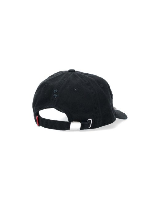 DIESEL Black Oval D Baseball Cap for men