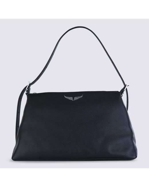Zadig & Voltaire Blue Jim Grained Leather Shoulder Bag