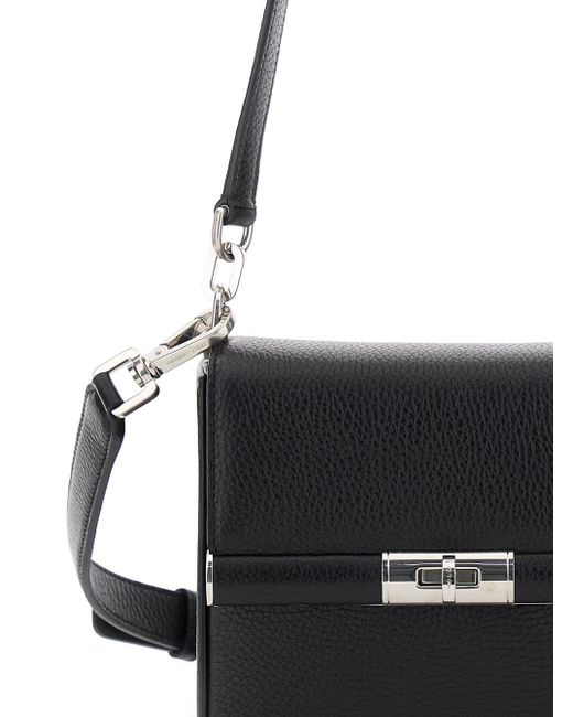 Dolce & Gabbana Black 'Marlene' Shoulder Bag With Twist Closure And Logo On The Back for men