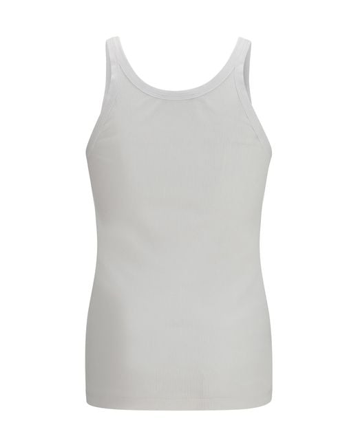 Dolce & Gabbana Gray Cotton Printed Tank Top for men