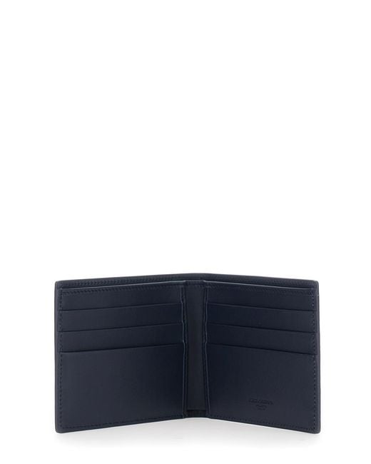 Dolce & Gabbana Blue Bi-Fold Leather Wallet for men