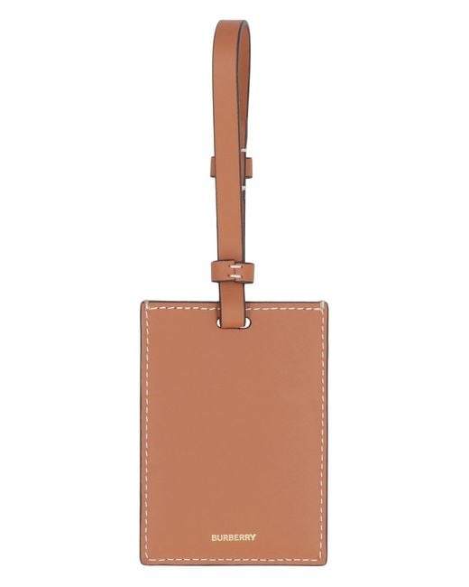 Burberry Natural Leather Luggage Tag Cotton