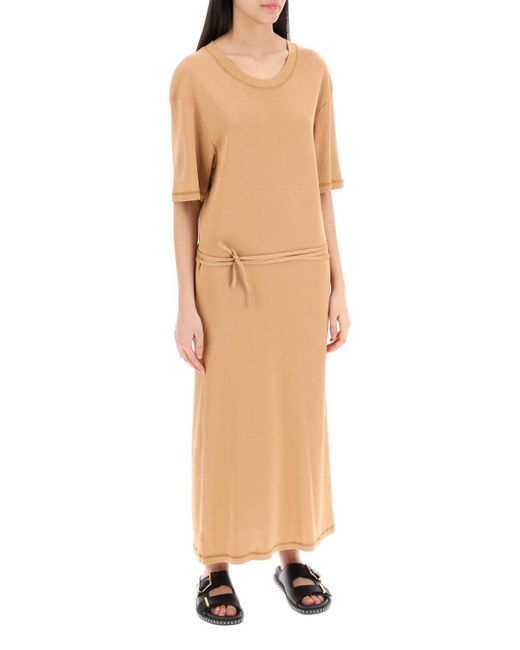 Lemaire Natural Maxi T-Shirt Style Dress
