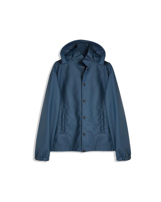 Doppiaa Blue Aamarone Raincoat Jacket for men