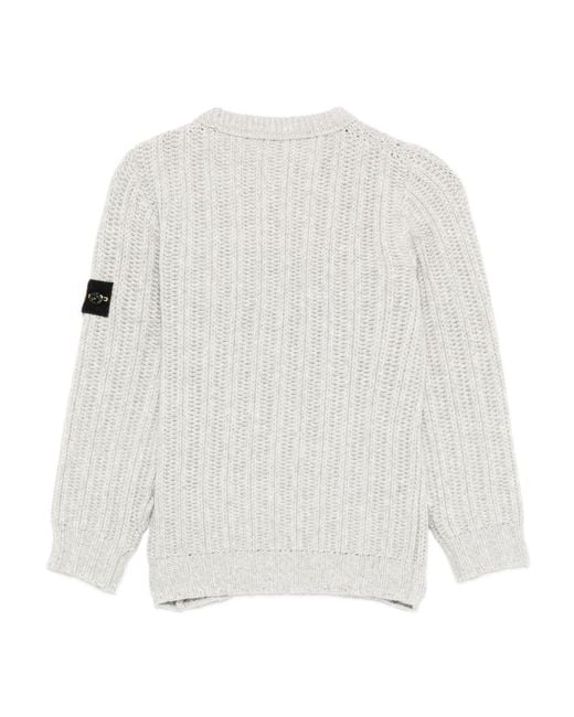 Stone Island White Junior Sweater for men