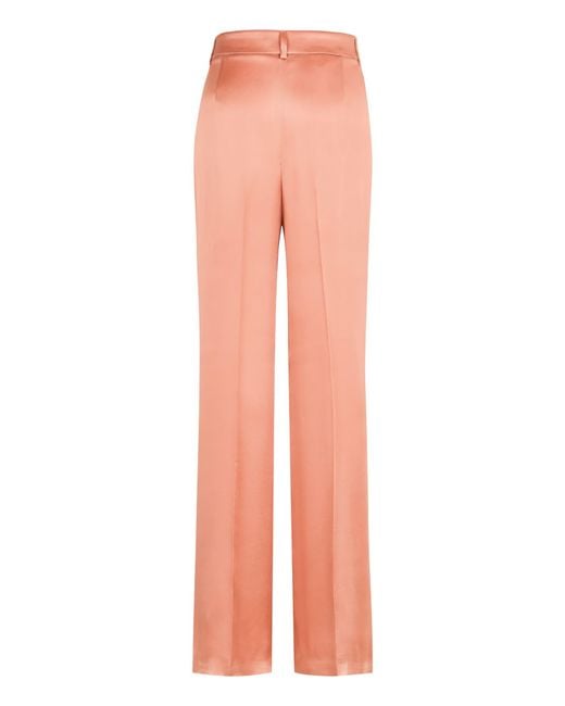 Alberta Ferretti Pink Satin Trousers