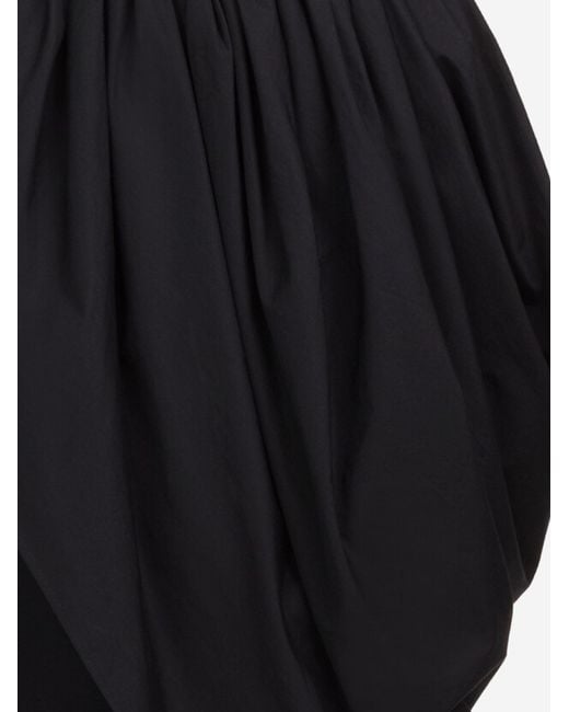 Chloé Black Skirt Cotton Poplin Wrap