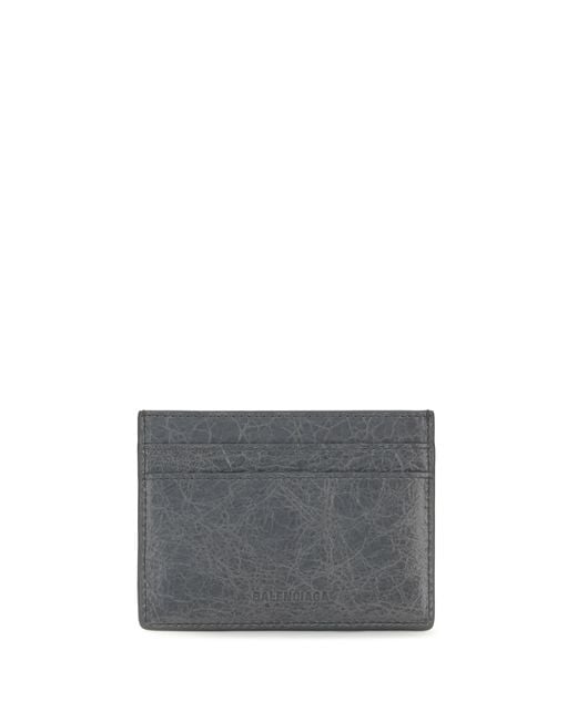 Balenciaga Gray Le City Card Holder Lamb Ovis Aries Wallet