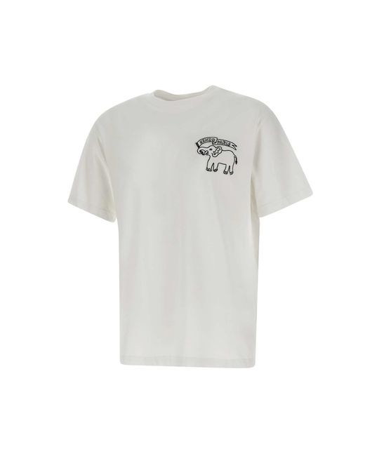 KENZO White T-Shirt Elephant Flag Classic for men