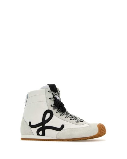 Loewe White Nylon And Suede Ballet Runner 2.0 Sneakers