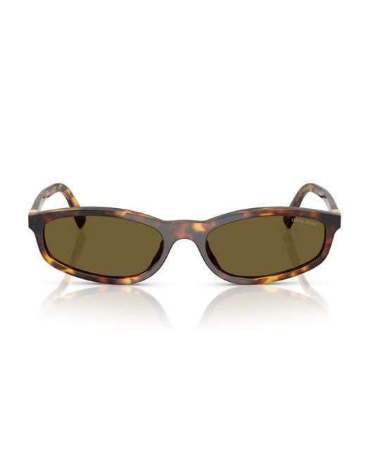 Miu Miu Brown Miu 0Mu A06S Acetato Sunglasses