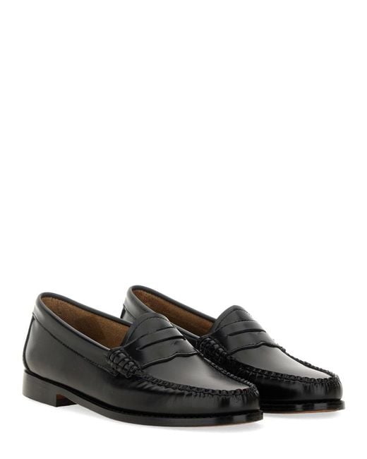 G.H.BASS Black Penny Loafers Weejuns Leather