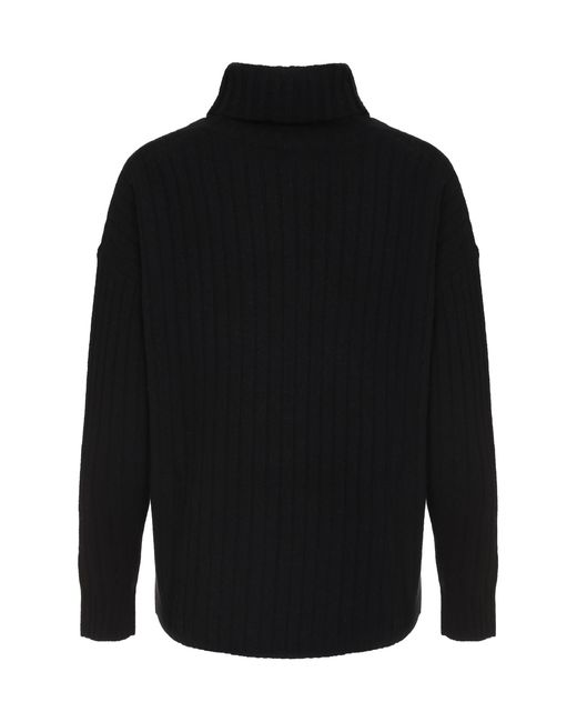 Max Mara Black Ribbed Wool And Cashmere Sweater