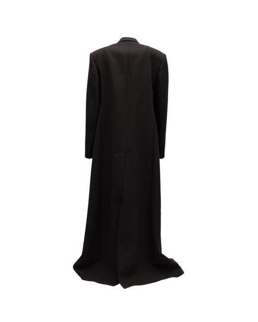 Valentino Garavani Black Wool Long Coat Clothing