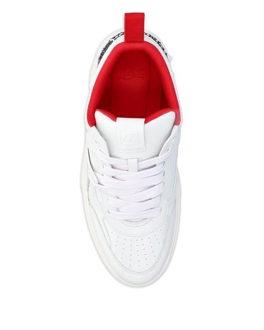 Christian Louboutin White Astroloubi Leather Sneakers for men