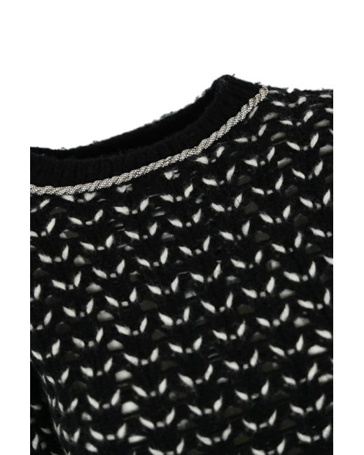 Max Mara Studio Black Wool Yarn Sweater