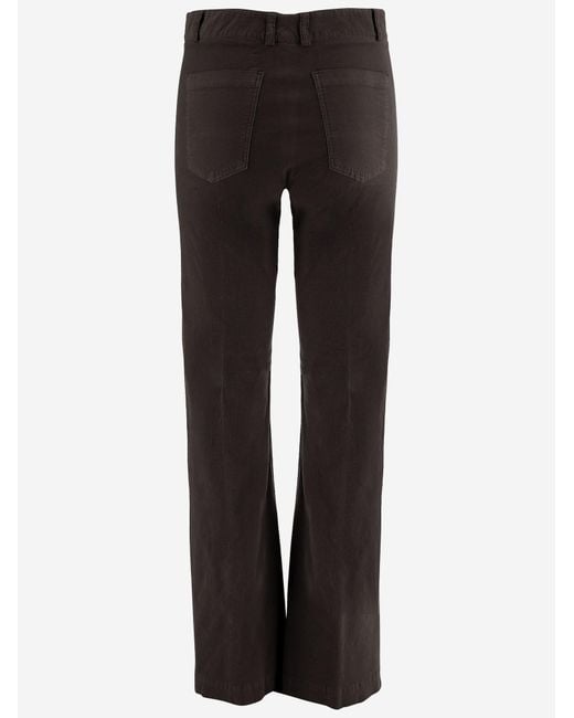 Ql2 Black Pants Stretch Cotton Velvet Trousers