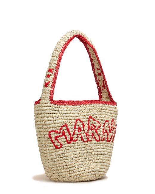 Marni White Hobo Bag "Crestfallen" Medium