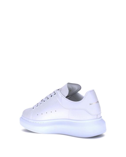 McQueen White Leather Sneakers Trainers