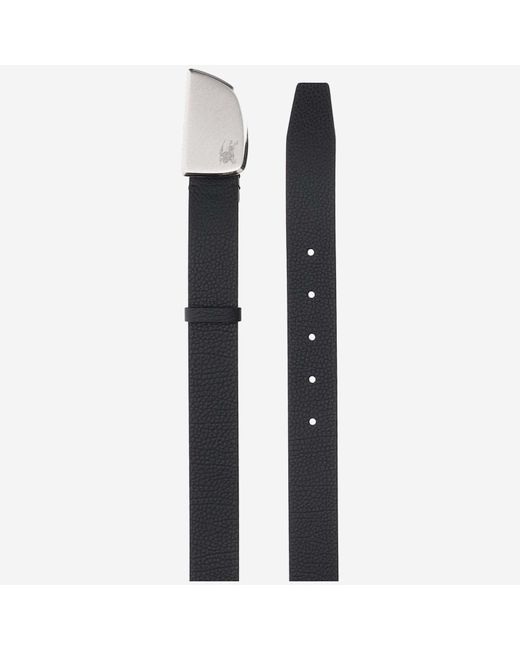 Burberry Black Leather Shield Belt for men
