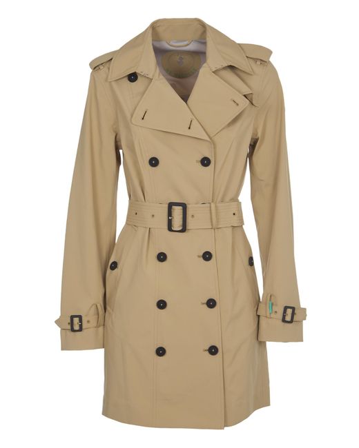 Save The Duck Synthetic Trench Audrey in Beige (Natural) - Lyst